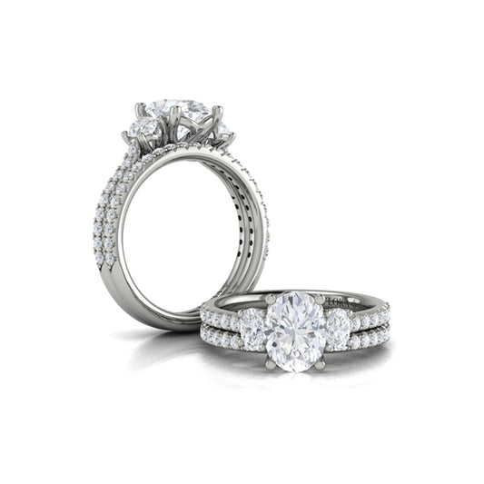 Matching Band for Tapestry Oval Trilogy Engagement Ring