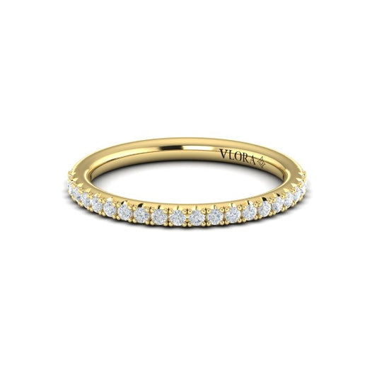 Matching Bands Wedding Band in 14K Yellow Gold by Vlora Bridal