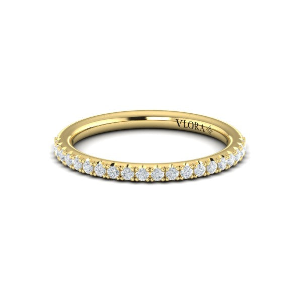 Matching Bands Wedding Band in 14K Yellow Gold by Vlora Bridal