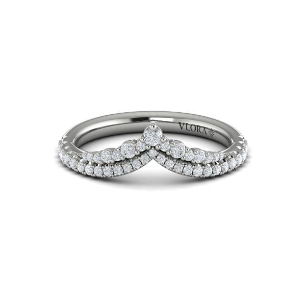 Contour Bands Wedding Band in Platinum by Vlora Bridal