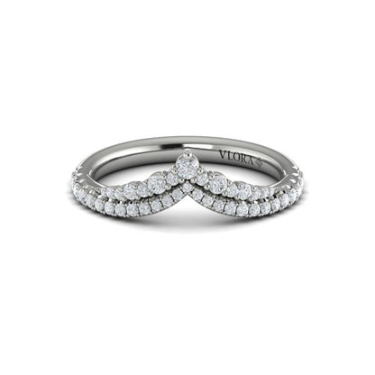 Contour Bands Wedding Band in Platinum by Vlora Bridal