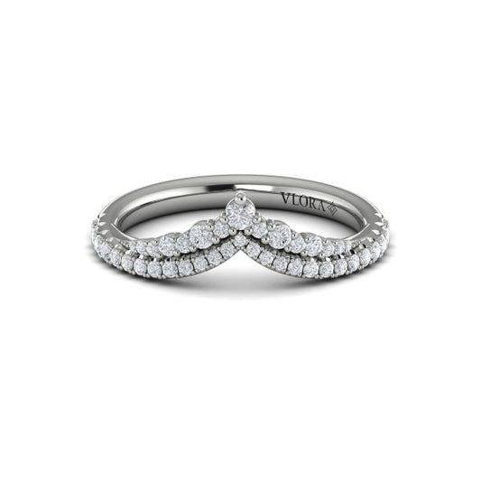 Contour Bands Wedding Band in Platinum by Vlora Bridal