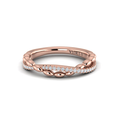 Beaded Twist Stackable Band