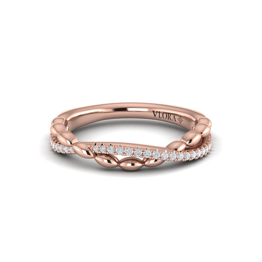 Beaded Twist Stackable Band