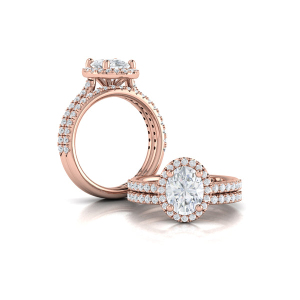 Matching Bands Wedding Band in 14K Rose Gold by Vlora Bridal