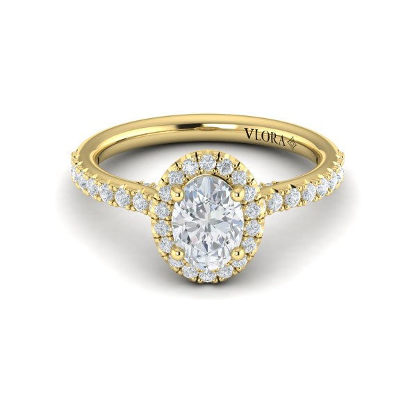 Timeless Oval Halo Engagement Ring