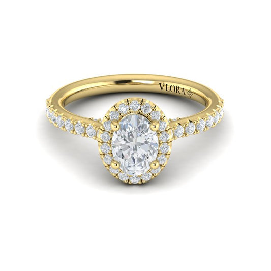 Timeless Oval Halo Engagement Ring