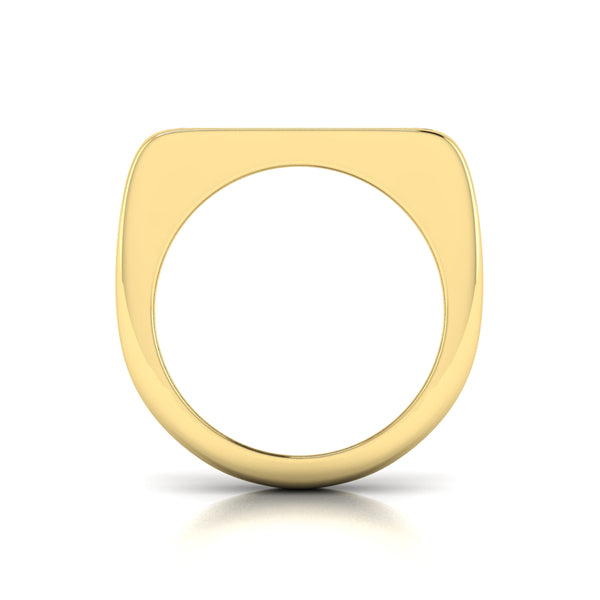 Diamond Baguette and Round Flat Top Ring