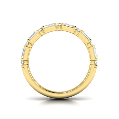 Diamond Baguette Three Row Ring