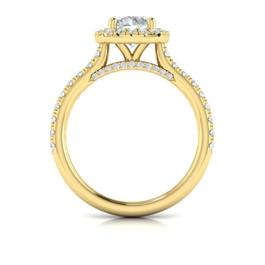 Timeless Euro Halo Round Engagement Ring