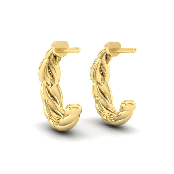 Tapered Twist Hoop Earrings