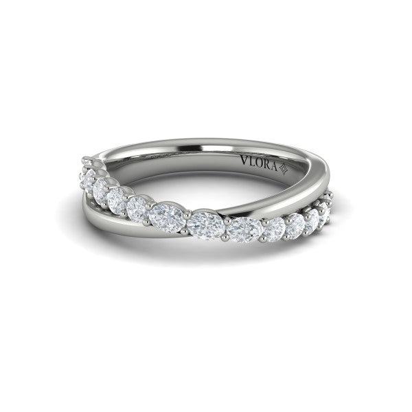 Crossed Oval Stackable Band