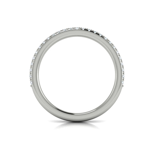 Matching Band for Diamond Accent Bezel Emerald Cut Engagement Ring