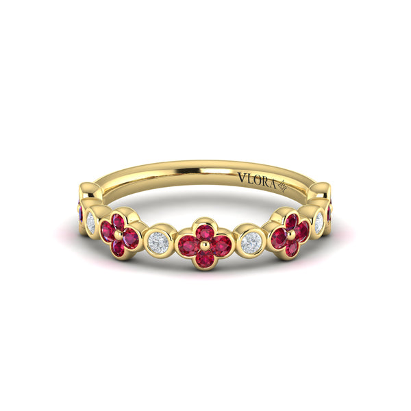 Ruby Bloom Diamond Band
