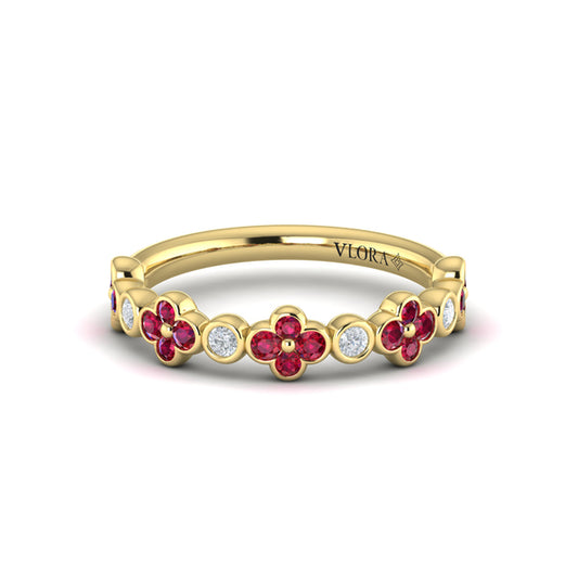 Ruby Bloom Diamond Band
