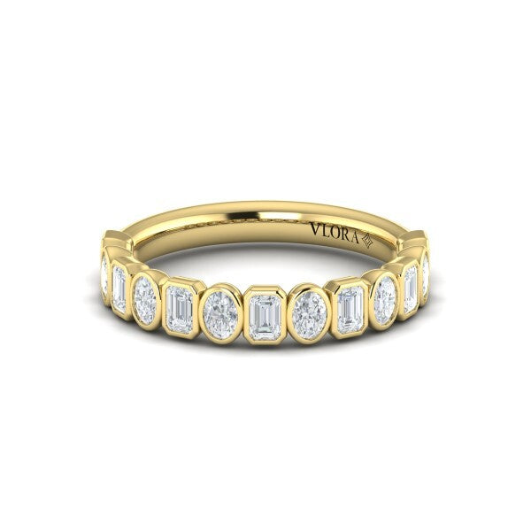 Stackable Bands Wedding Band in 14K Yellow Gold by Vlora Bridal
