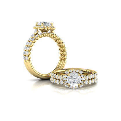 Floating Halo Round Engagement Ring