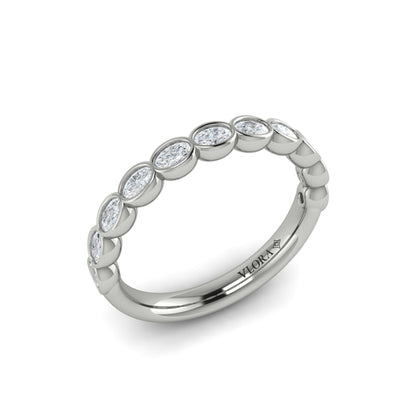 Matchign Band for Bezel Oval Diamond Band Engagement Ring
