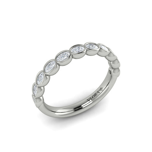 Matchign Band for Bezel Oval Diamond Band Engagement Ring