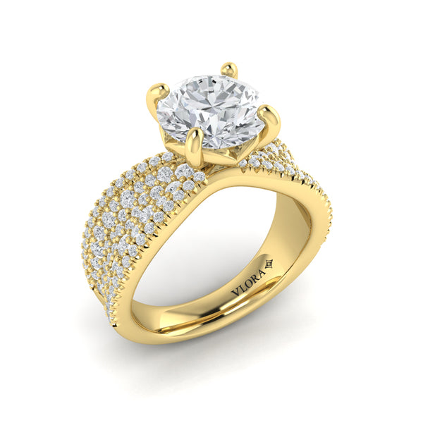 Bold Pave Engagement Ring