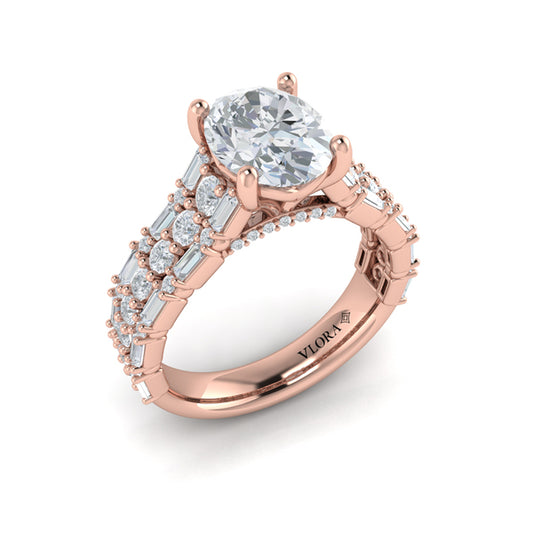 Opulent Oval Engagement Ring