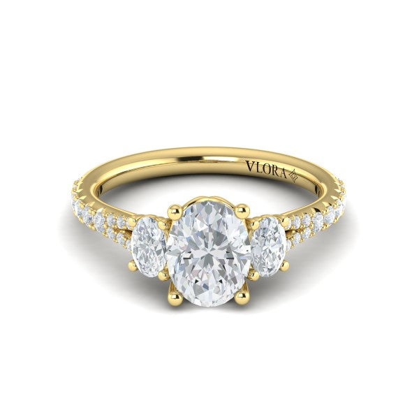 Embrace Oval Trilogy Engagement Ring