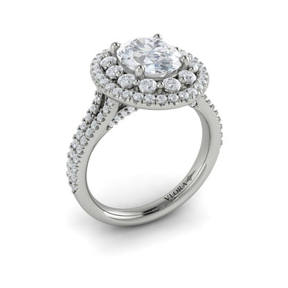 Grand Double Halo Oval Engagement Ring