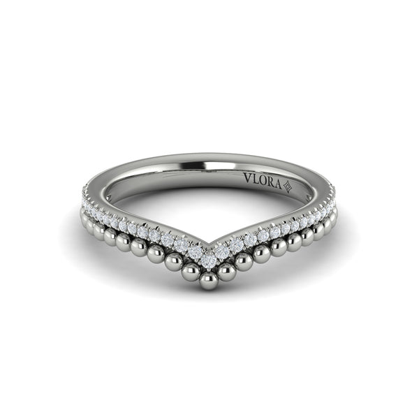 Contour Bands Wedding Band in Platinum by Vlora Bridal