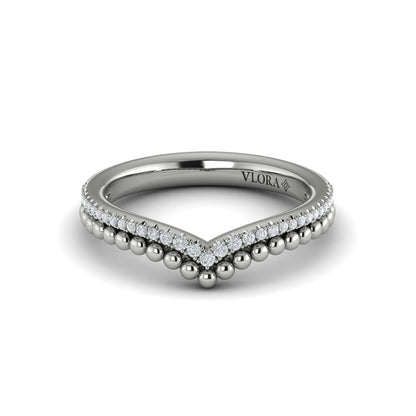 Contour Bands Wedding Band in Platinum by Vlora Bridal