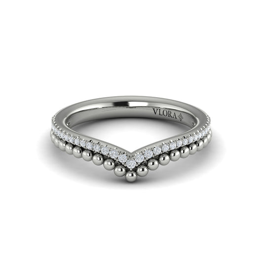 Contour Bands Wedding Band in Platinum by Vlora Bridal