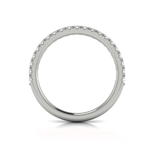 Matching Bands Wedding Band in 14K White Gold by Vlora Bridal