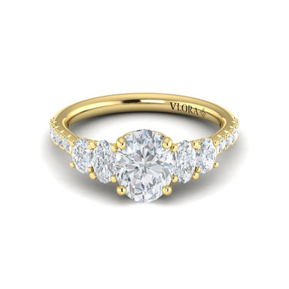 Quintet Oval Engagement Ring