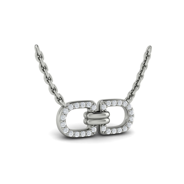 Linked Curves with Diamond Accent Pendant
