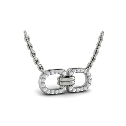 Linked Curves with Diamond Accent Pendant