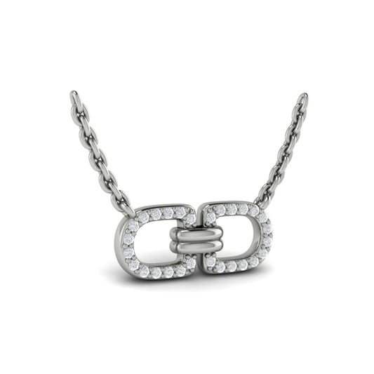 Linked Curves with Diamond Accent Pendant