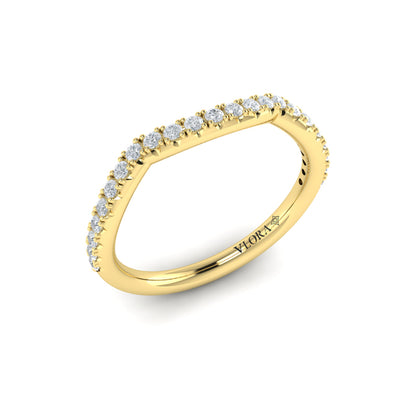 Matching Bands Wedding Band in 14K Yellow Gold by Vlora Bridal