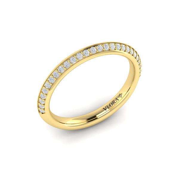 Contoured Pavé Diamond Band