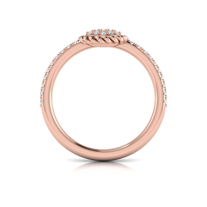 Round Shaped Diamond Pavé Ring