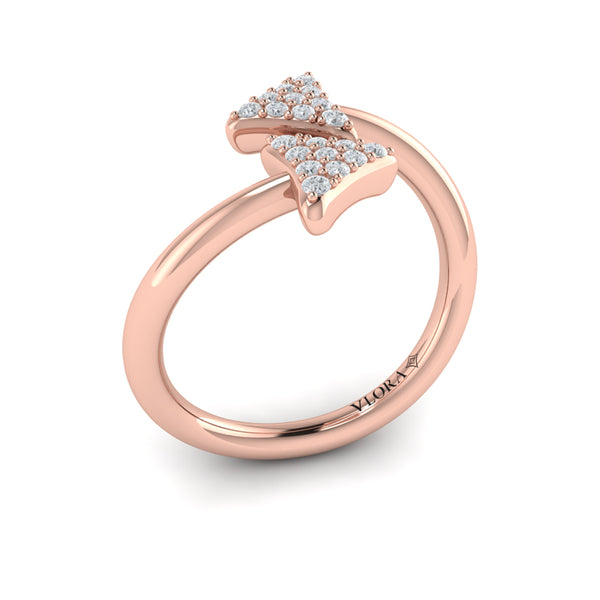 Diamond Trinity Wrap Ring