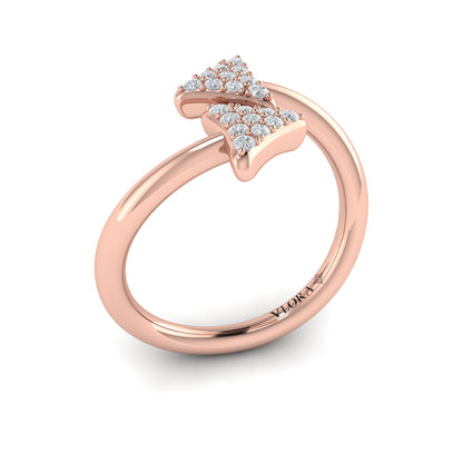 Diamond Trinity Wrap Ring