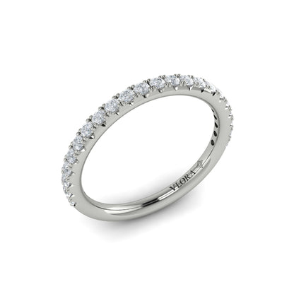 Matching Bands Wedding Band in 14K White Gold by Vlora Bridal