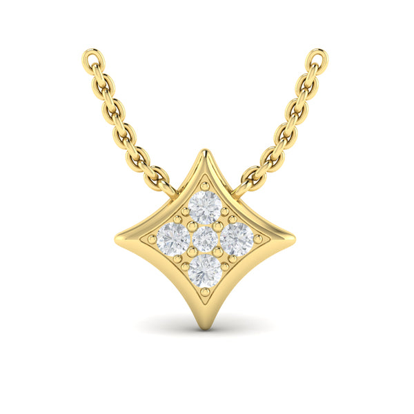 Diamond Cluster Vlora Star Pendant Necklace