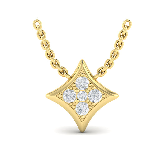 Diamond Cluster Vlora Star Pendant Necklace