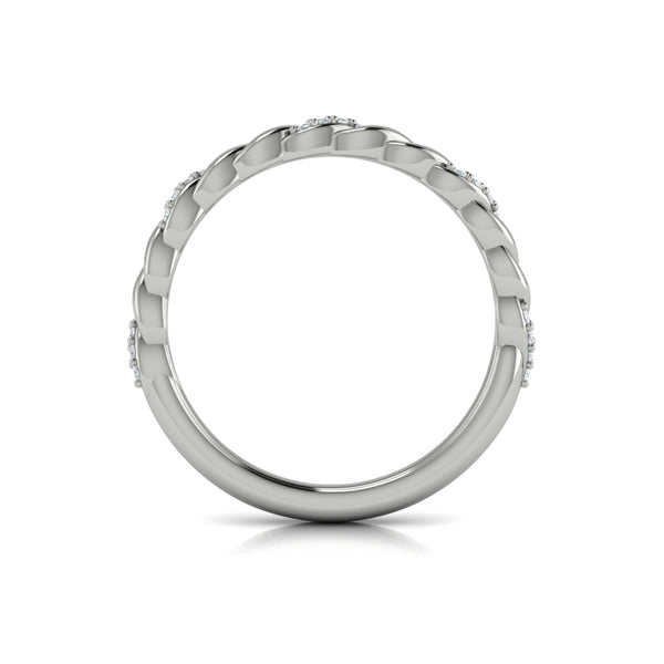 Braided Pavé Diamond Band