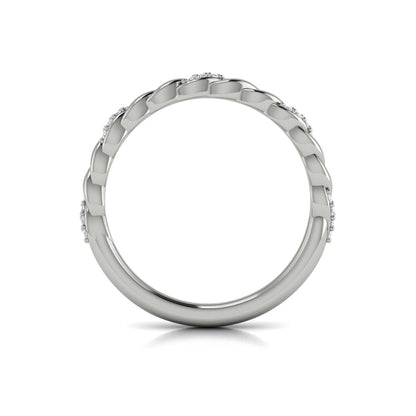 Braided Pavé Diamond Band