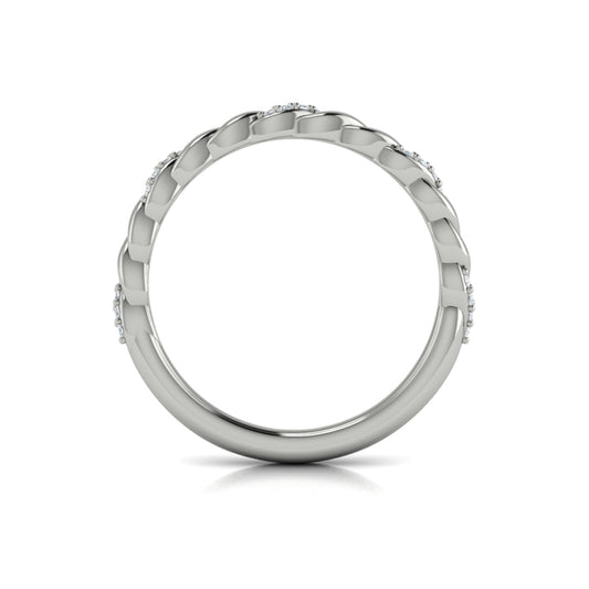 Braided Pavé Diamond Band