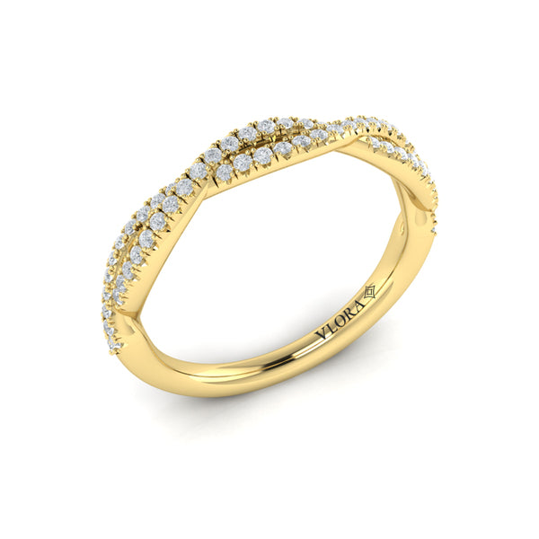 Matching Band for Entwined Pear Halo Engagement Ring