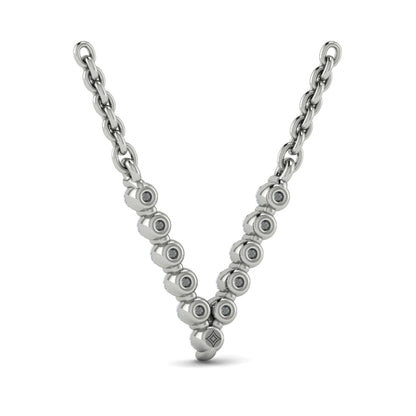 Diamond Alphabet Pendant Necklace, V