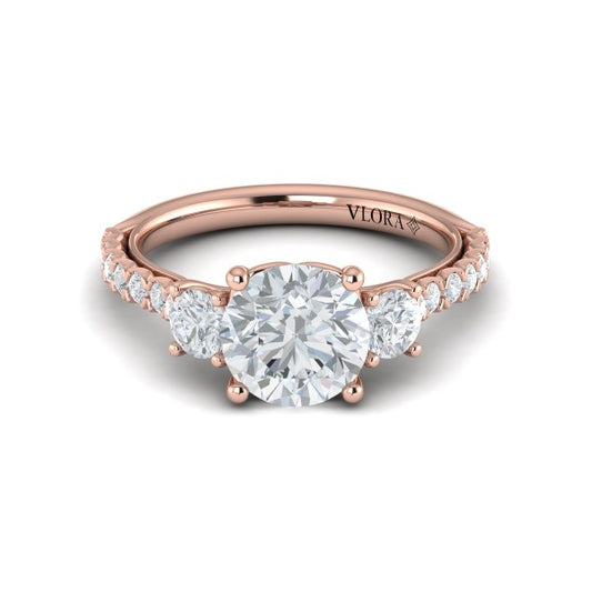Classic Trio Three Stone Engagement Ring