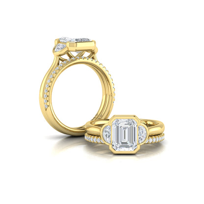 Matching Band for the Bezel Three-Stone Engagement Ring